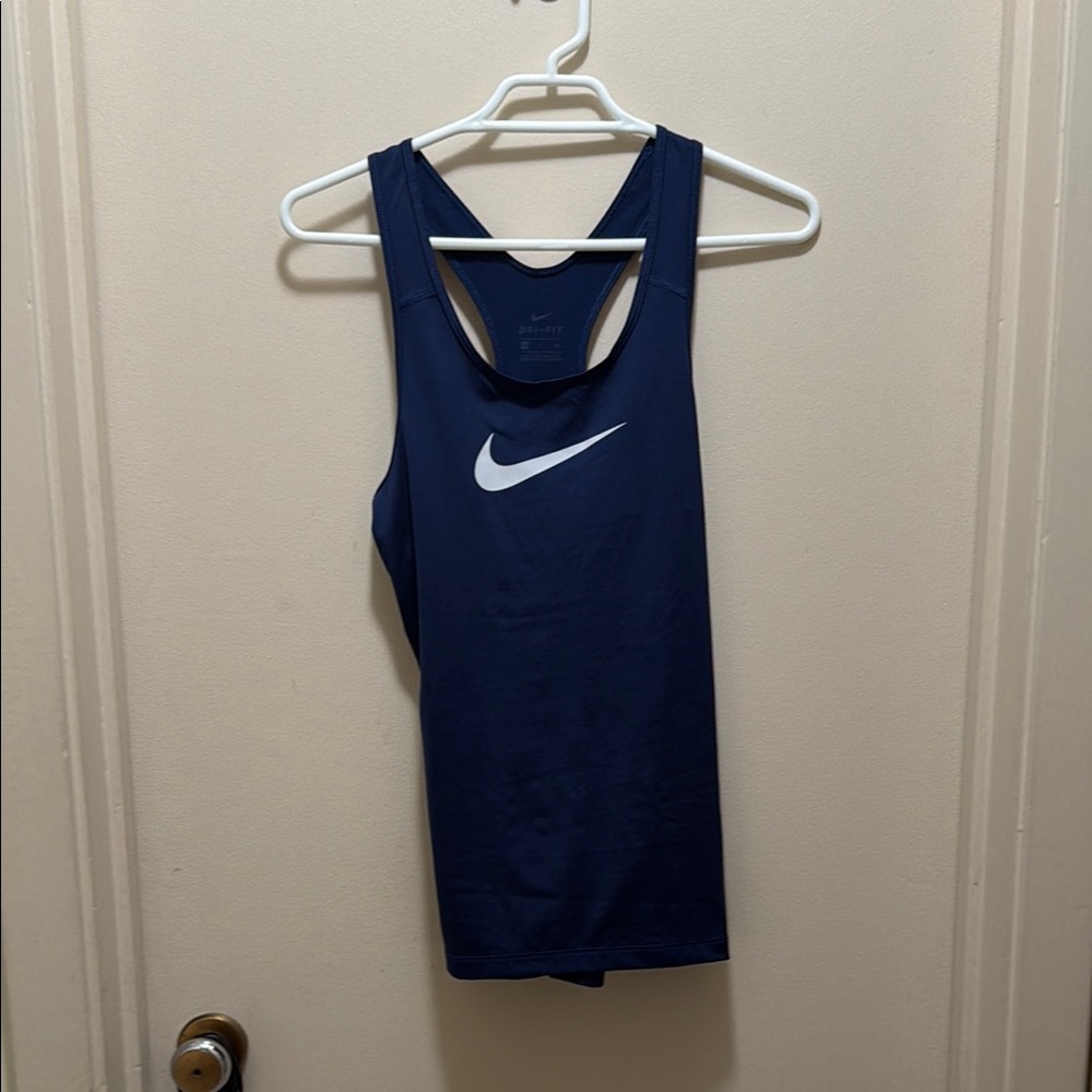 Nike Women's Navy Blue Dri Fit Tank Top